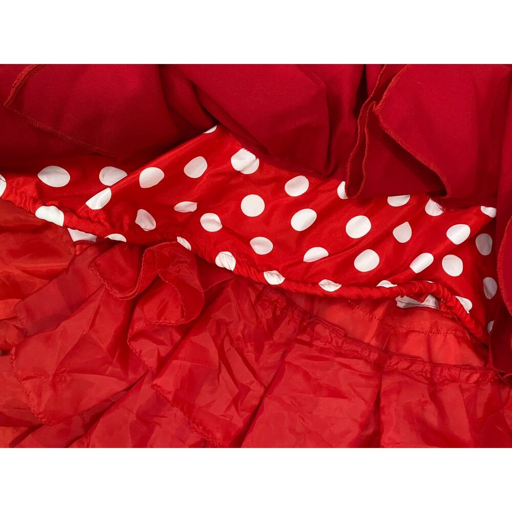 Bata de Cola Flamenco Performance Skirt & Matching Bag Red Polka Dot Size Small - Picture 12 of 16
